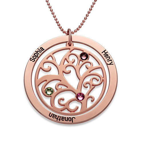 Collier Arbre Généalogique Pierres de Naissance